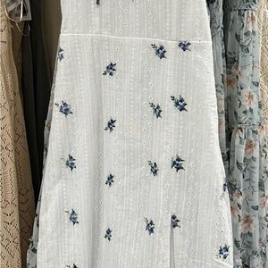 Floral Embroidered White Dress